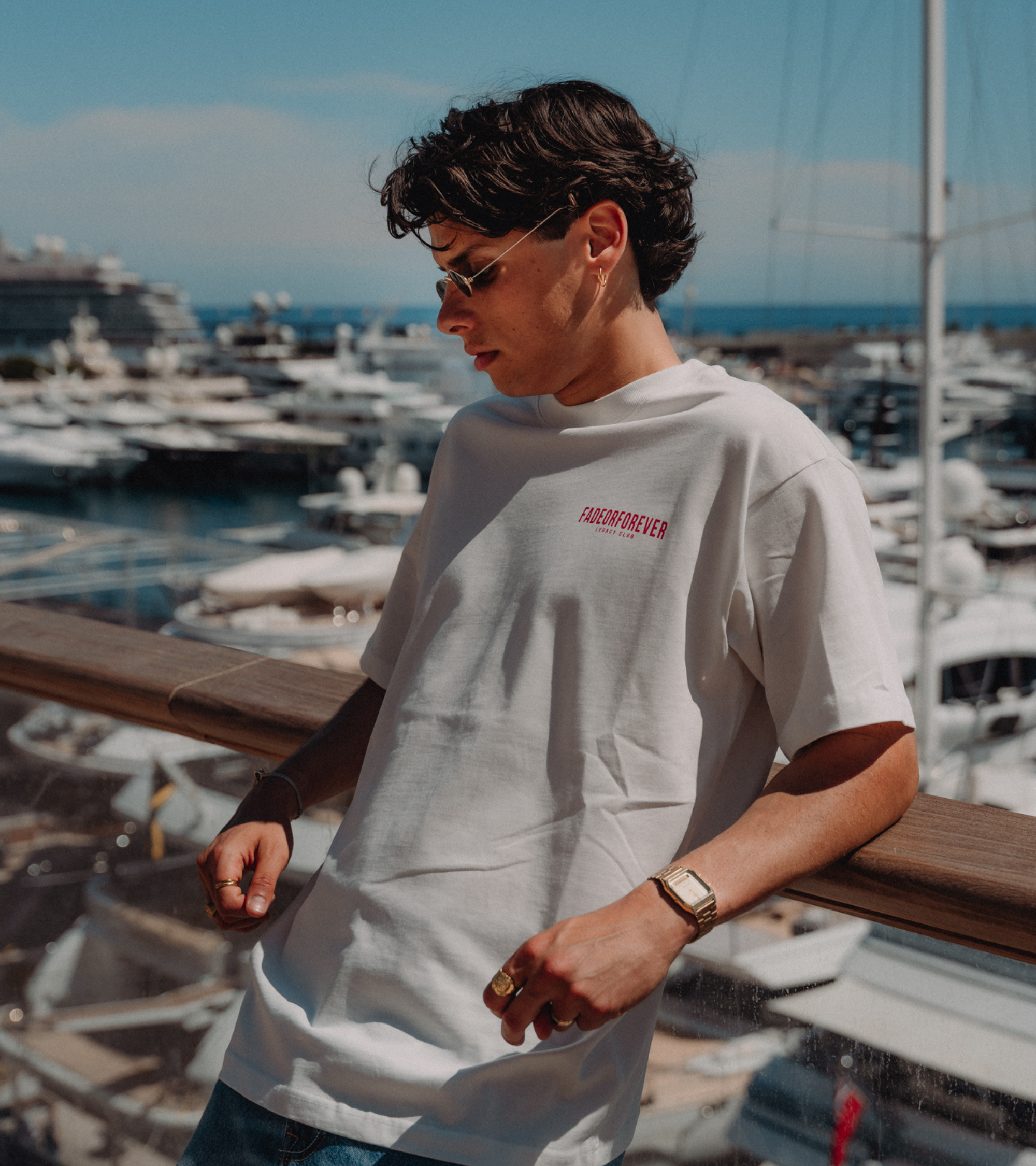 Legacy T-shirt- White/Pink