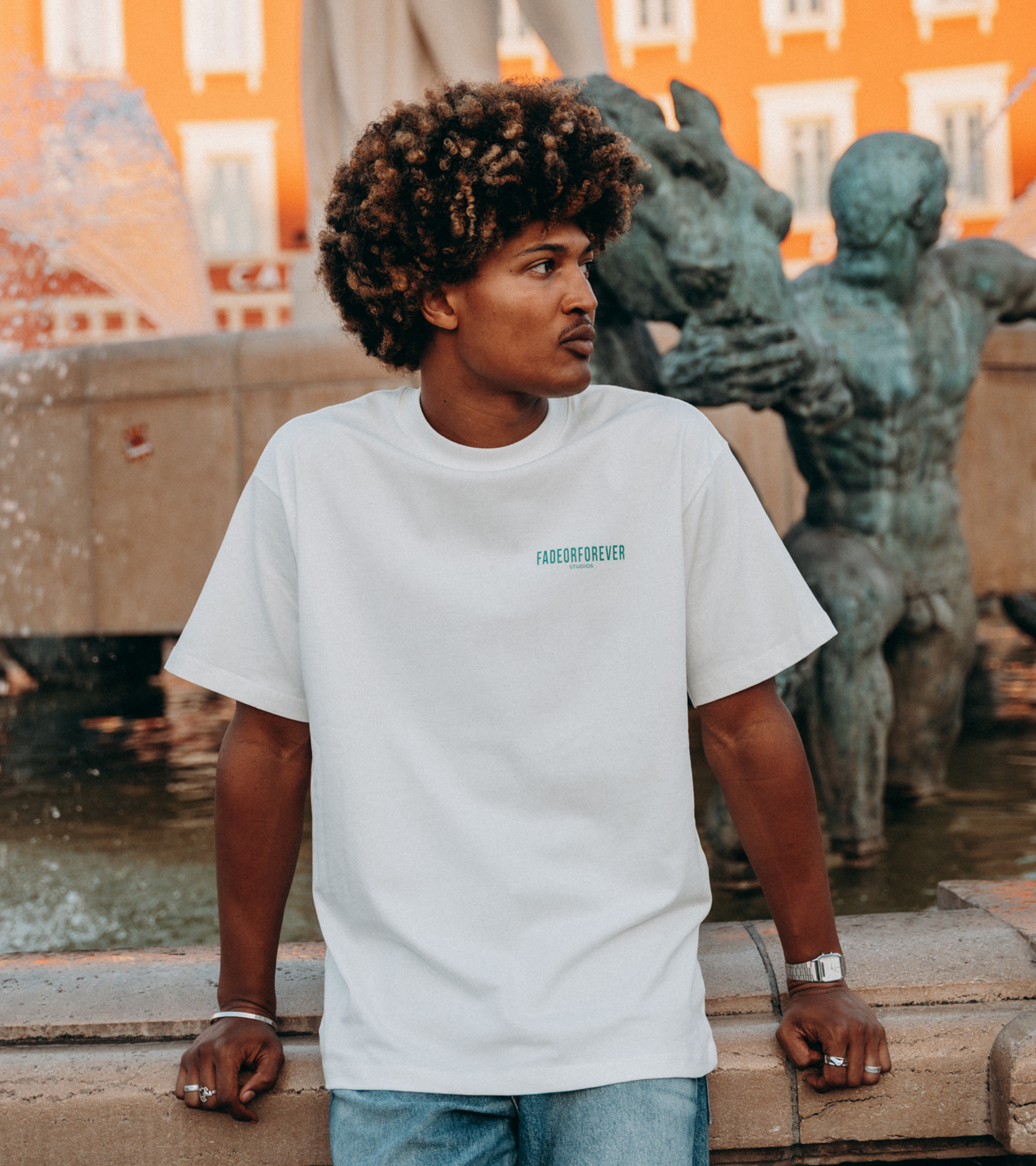Riviera T-shirt- White/Green