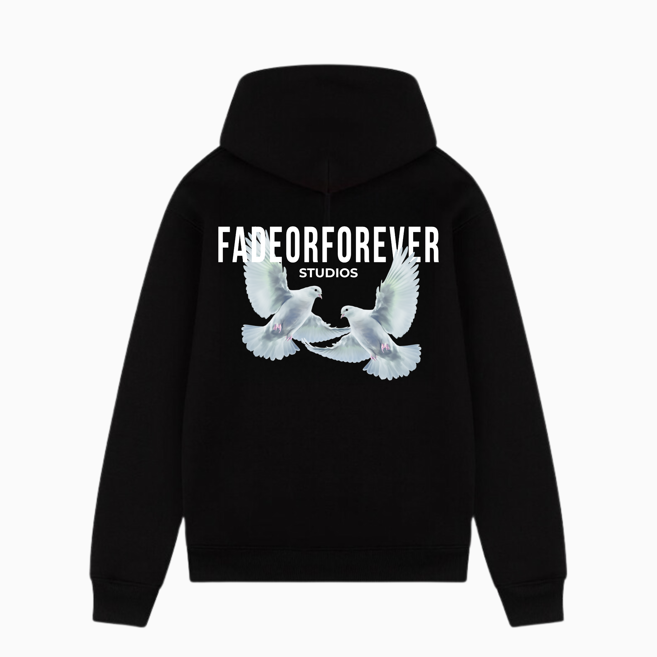 Dove Hoodie- Black/White