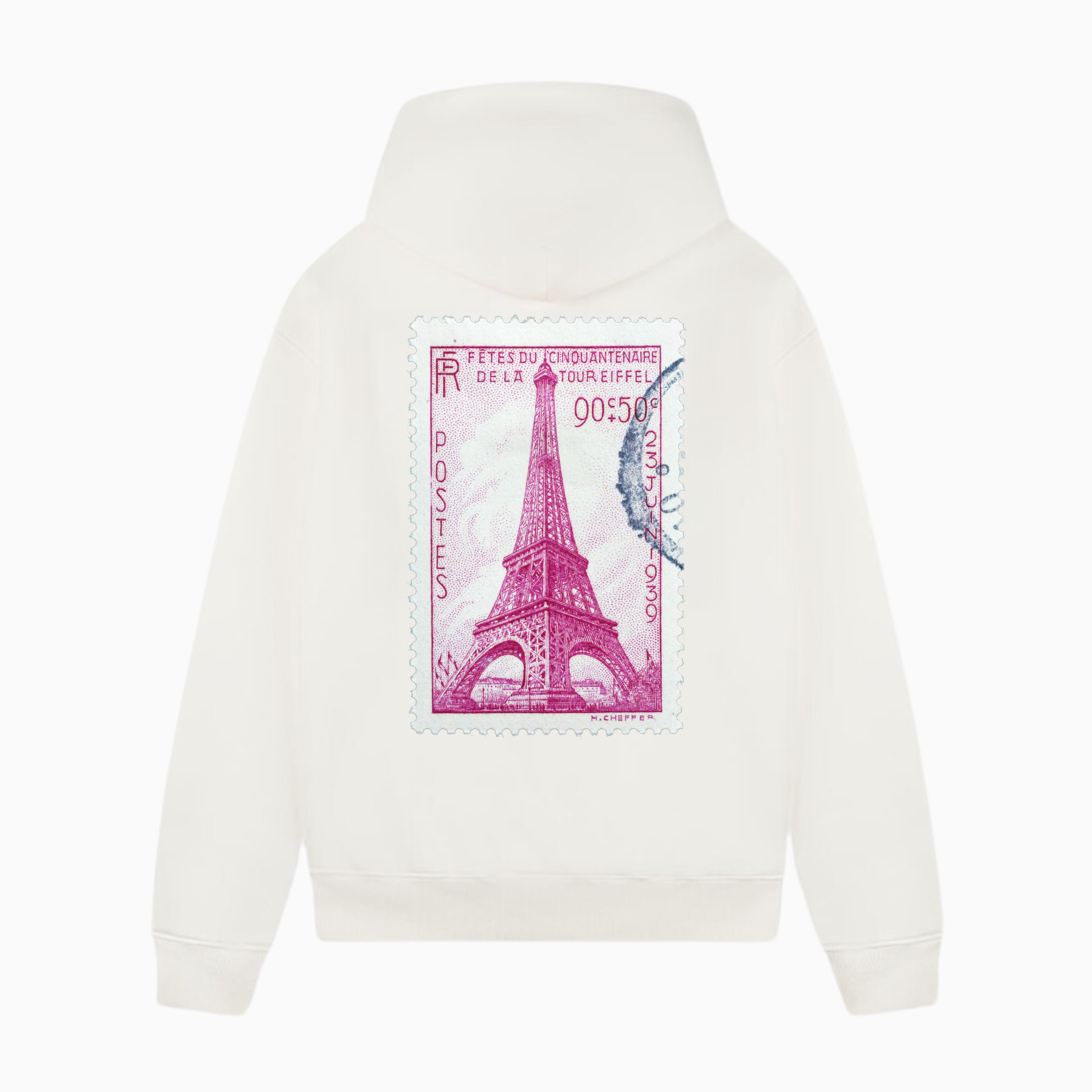 Paris Hoodie- White/Pink