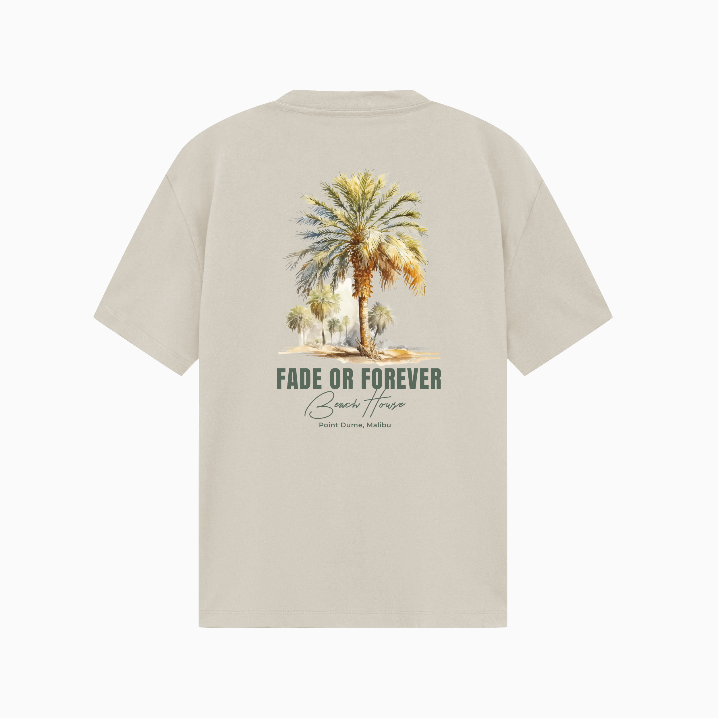 Palm T-Shirt Beige/Green