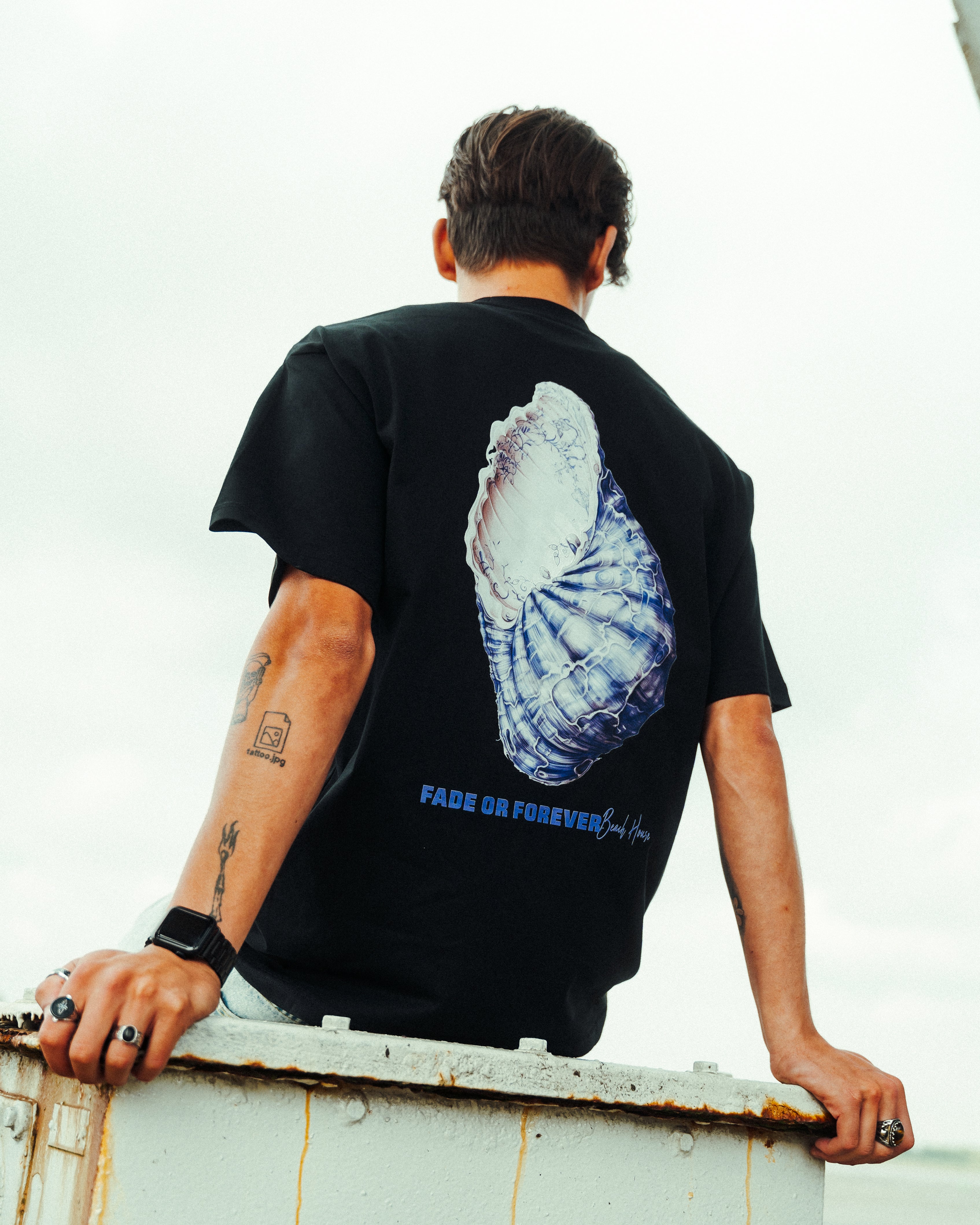 Shell T-Shirt Black/Navy